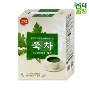 고향 쑥차 40스틱/홍차/티백/스틱/건강차/차티백/TEA/잎차/유기농/사무실차/탕비실/가정용/허브잎차/티백차