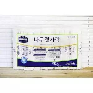 [제이큐]크린랩 나무젓가락 (250P) 일회용젓가락
