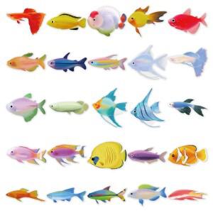 50PCS 물고기 투명 스티커 노트북 데칼 거실 스크랩북 스케이트 보드 수하물 예술 방수 전화 낙서