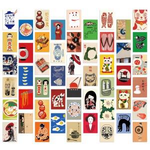 50PCS 새로운 일본식 포스터 스티커 낙서 DIY 일기 전화 케이스 수제 스크랩북 미적
