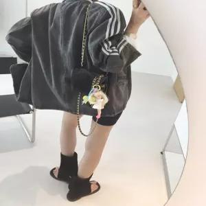 스포티 트랙 배색 루즈핏 가을 데님 청자켓
