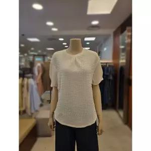 BCBG [올앤선드리] 헤링본 엠보 티셔츠 A6F7X404