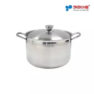 키친아트 퀸즈 인덕션용냄비 통3중 304스텐 냄비 곰솥 28cm