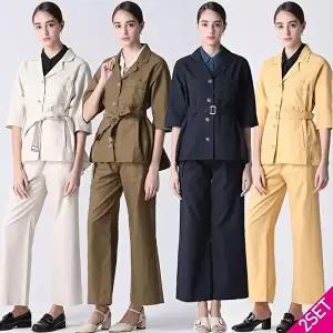 [르오트]2SET [홈쇼핑방송/르오트(LeOT)] 유틸리티 벨티드 셋업 2종세트(자켓+팬츠)