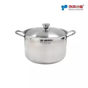 키친아트 퀸즈 통3중 스텐레스 IH 인덕션가능 곰솥 냄비 28cm