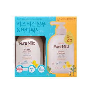 코스트코 ORGANIST 오가니스트 비건 퓨어마일드 키즈 투인원 샴푸앤바디워시 715ml x 2개