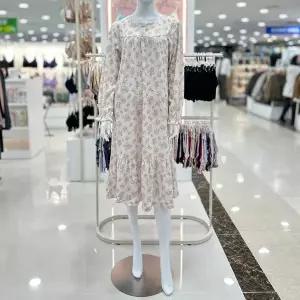 [비비안]코트나 기모 플라워 나염 원피스 잠옷 GW8886A YEL_DG