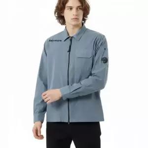 CP COMPANY 남성 오가닉 개버딘 풀집 오버셔츠