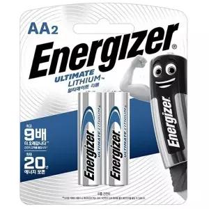 에너자이저 얼티메이트 리튬 건전지 AA 2입 (2알)