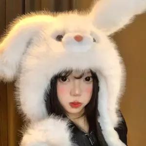 리온 귀움직이는모자 겨울 동물 귀모자 머플러 털모자 캐릭터