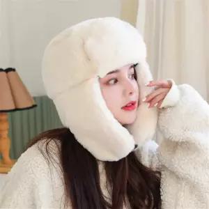 리온 러시아모자 귀마개 털모자 밍크 털 따뜻한 모자