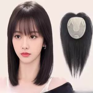 리온 인모정수리가발 암환자 단발 인모 앞머리가발 앞머리