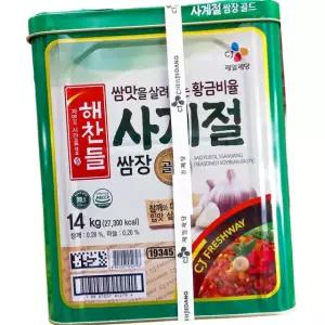 CJ프레시웨이용 해찬들 사계절 쌈장 14kg 쌈
