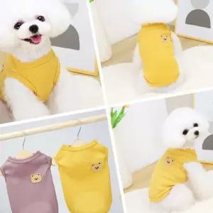 BI-A100100 곰돌이 패치 애견 나시티 GWBFD303