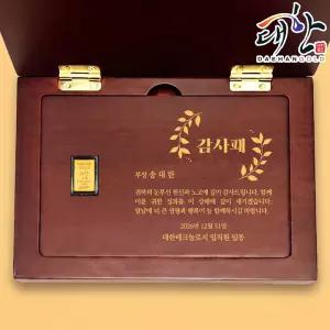 순금 대한 골드바 속판각인 상패 3.75g 사각 감사패 부모님 퇴임 퇴직 회사 기념 선물
