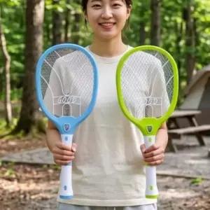 모기채 전기 충전식 원버튼 후레쉬 겸용 해충킬러