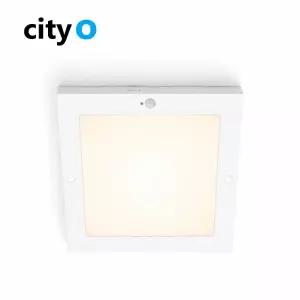 씨티오 LED 바로 사각 센서등 30W 33cm(13인치) 주백색 4000K 현관 계단 베란다 전실 엣지 조명