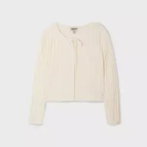 [후아유][AK분당점] [후아유] Ribbon Punching Skashi Cardigan WHCKF4993F*