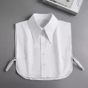 뾰족 이너카라 레이어드 스탠다드 카라 코튼 포인트 넥케이프