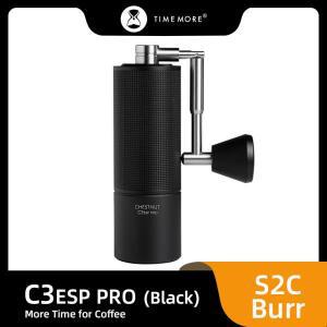 TIMEMORE Store Chestnut C3ESP PRO 수동 커피 그라인더 용량 25g 손으로 조절 가능한 스틸 코어 버 청소