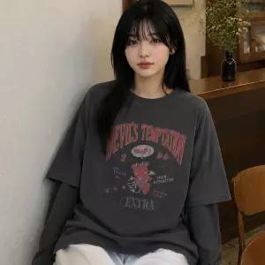 데빌 베어 레이어드 피그먼트 롱슬리브 스모크블랙