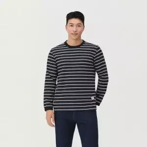 PAT 모던 스트라이프 라운드 티셔츠_QK15302