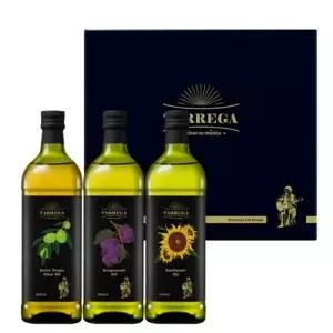 추석명절선물세트-[TARREGA] 스페인산 타레가 올리브유 1000ml+포도씨유 1000ml+해바라기씨유 1000ml