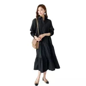 (삽)세린 캉캉 셔츠 롱 원피스(색상선택)