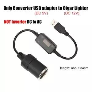 자동차 인테리어 액세서리 플러그 커넥터 어댑터 USB 5V12V 컨버터 유선 컨트롤러 충전기 케이블 소켓