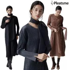26FW최신상! 단독방송! 플리츠미 클래식 스카프 원피스