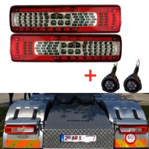 볼보 FH12 FH13 FH16 2013+ 유로 6 트럭용 24V LED 후미등 1쌍 (37609000 20565103 20565106 20892370)