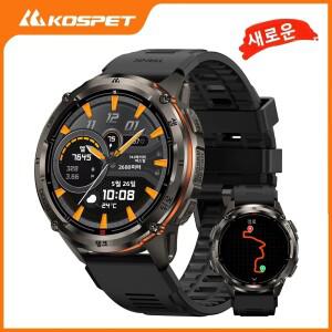 KOSPET TANK T3 울트라 2 남성용 스마트워치 GPS 스테인리스 스틸 초장시간 배터리 5ATM IP69K 방수 24/7