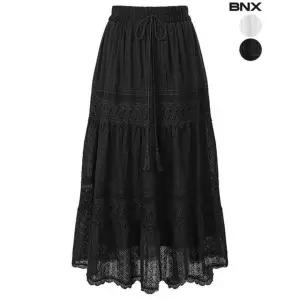 BNX 레이스 펀칭 테슬 스커트