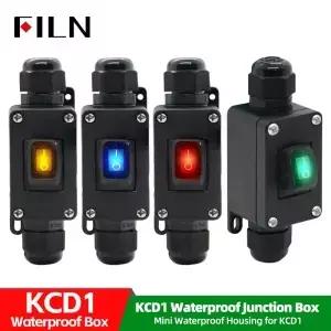 FILN 10A 12V 24V 110V 220V 방수 접속함(조명식 로커 스위치 포함) IP66 실외/해양 전기 설치용