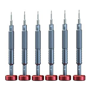 MECHANIC XILI 정밀 드라이버 6in1 세트 T2 Y0.6 Torx 0.8mm Hex for iphone 호환 분해 휴대폰 수리 도구