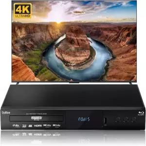 DpBlue 4K 3D UHD Blu-ray 플레이어 for TV 프로젝터 HDR10 돌비 비전 Atmos 지원 지역 A DVDs TWIN HDMI