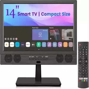 페이허 14인치 소형 스마트 TV 주방 RV 캠핑카 침실 또는 여행용 ATSC 튜너/HDMI/USB/AV가 장착된 HD LED