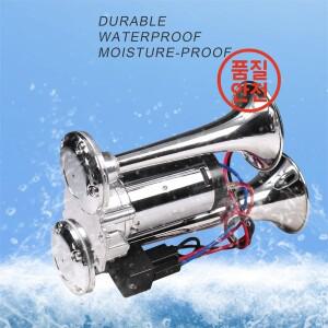 전기식 듀얼 트럼펫 에어혼 150DB 초강력 12V/24V 스피커 (모든 차량 트럭 오토바이 및 RV용)