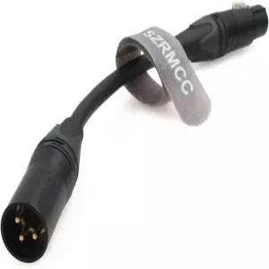 RMCC XLR 밸런스드 오디오 케이블 3핀 수컷 to 암컷 오리지널 파워 DMX 스테이지 마이크 스피커 20cm 3 4