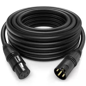 Sinoacc XLR 케이블 10피트 22AWG 밸런스 듀얼 쉴드 하이파이 무대 스튜디오 라이브 사운드용 골드 핀