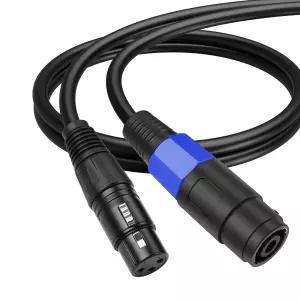 SinLoon Speakon XLR 22AWG 3핀 여성 오디오 연장 케이블 트위스트 락 포함 앰프 프로 DJ PA 스테이지용