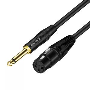 DREMAKE XLR to TS 6.35mm 1/4 인치 마이크 케이블 6피트 3핀 쿼터 오디오 코드 모노 수컷 암컷 언밸런스
