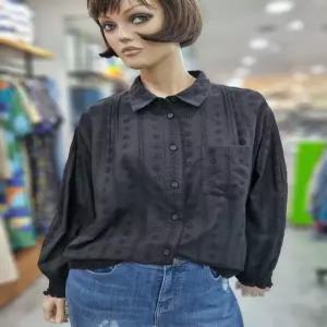 베네통/애플아울렛/면 100% 플라워 펀칭 블라우스/BABLA4641