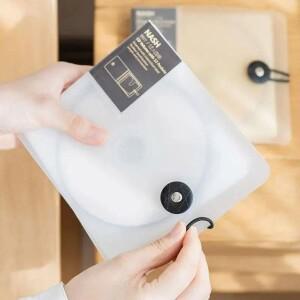 CD 박스 가방 버클이 있는 투명 보관 케이스 디스크 지갑 DVD 홀더 앨범 플라스틱 슬리브 정리함