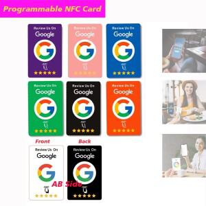 재사용 가능 리뷰 탭 카드 구글 NFC 리뷰해주세요 SEO 향상 시간 절약 친화적인 RFID