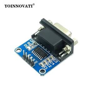 MAX3232 RS232-TTL 직렬 포트 변환기 모듈 여성용 DB9 커넥터 Arduino호환용 플래싱 보드