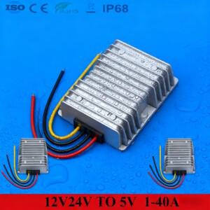 DC-DC 스텝 다운 12v 24v에서 5v로 변환 1A 3A 5A 20A 40A 버크 컨버터 전압 모듈 전원 어댑터 자동차용 CE
