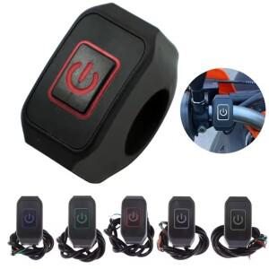 1pc 12V 범용 바이크 오토바이 핸들 바 전원 제어 스위치 버튼 스쿠터 전기 자전거 ATV 수정 부품