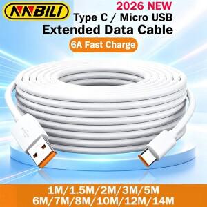 NNBILI 1M-14M 샤오미호환 HUAWEI호환 플스호환/5 카메라 VR 모니터링 안드로이드 폰 범용용 엑스트라 롱
