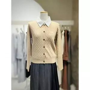한정수량 JJ지고트 셔츠 칼라 배색 니트 GSAM1CD901 2844626